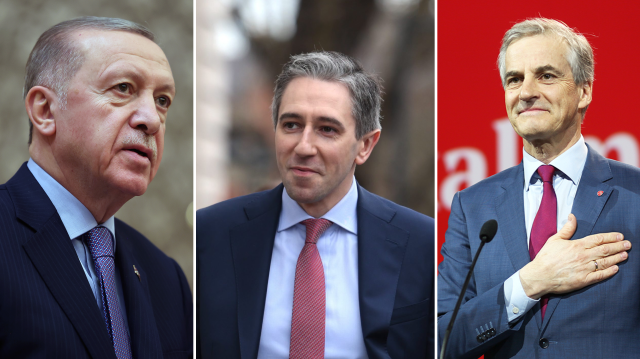 Cumhurbaşkanı Recep Tayyip Erdoğan - İrlanda Başbakanı Simon Harris - Norveç Başbakanı Jonas Gahr Store