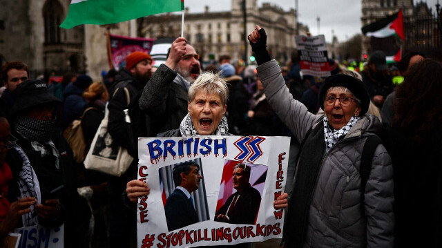 İngiliz hükümetinin İsrail yanlısı tavrı, ülkede sık sık protesto ediliyor.