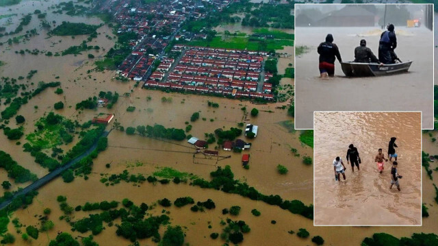 Brezilya'daki sel felaketinden görüntüler