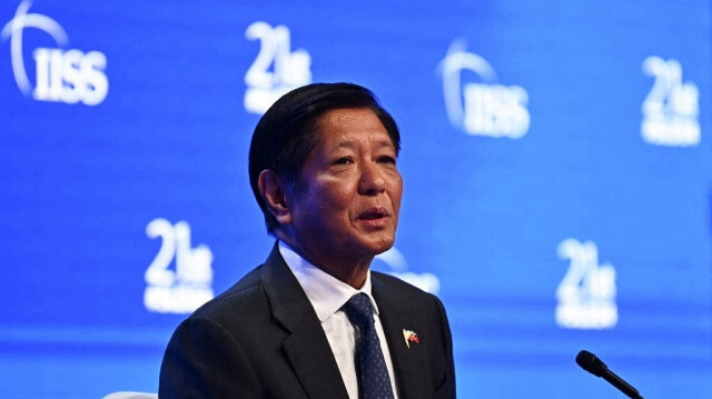 Le président philippin Ferdinand Marcos Jr. prononce un discours lors du 21e sommet du Shangri-La Dialogue à Singapour, le 31 mai 2024.