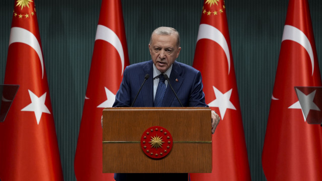 Cumhurbaşkanı Recep Tayyip Erdoğan, Cumhurbaşkanlığı Külliyesi'ndeki Kabine Toplantısı'nın ardından millete seslendi.