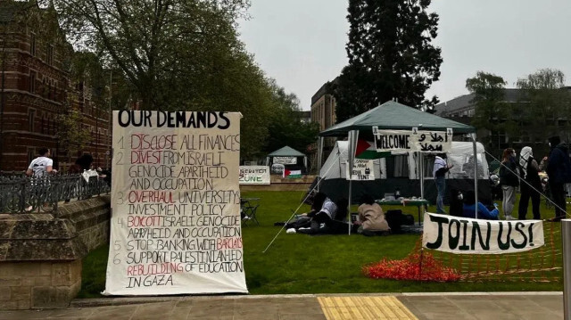 مظاهرات داعمة لفلسطين بجامعتي أكسفورد وكامبريدج البريطانيتين
