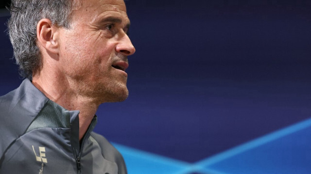 Le coach espagnol du Paris Saint-Germain, Luis Enrique, à la veille du match de demi-finale retour de la Ligue des champions de l'UEFA entre le PSG et Borussia Dortmund.