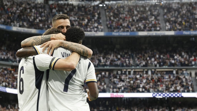 Les joueurs du Real Madrid au stade Santiago Bernabeu, à Madrid, le 4 mai 2024.