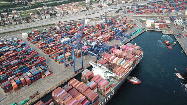 Port de Kocaeli, à l'extrémité orientale de la mer de Marmara, en Türkiye, le 26 mars 2024.