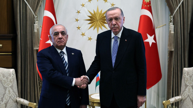 Azerbaycan Başbakanı Asadov ve Cumhurbaşkanı Erdoğan 