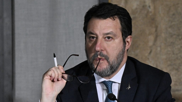 Le vice-président du Conseil des ministres d'Italie, Matteo Salvini.
