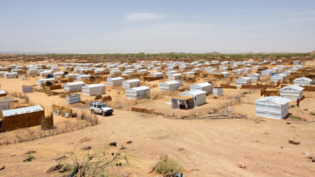 Cette photo prise le 7 avril 2024 montre une vue générale de la deuxième extension du camp de réfugiés de Farchana, dans l'est du Tchad.