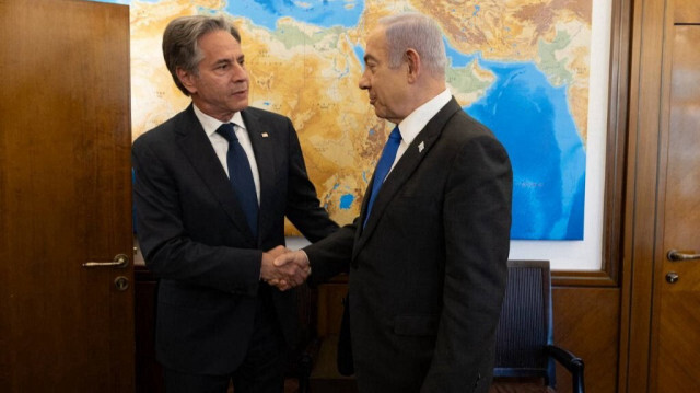 Le secrétaire d'État américain Antony Blinken et le Premier ministre israélien Benyamin Netanyahu, à Jérusalem, le 10 juin 2024.