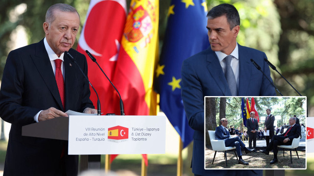 Cumhurbaşkanı Recep Tayyip Erdoğan -  İspanya Başbakanı Pedro Sanchez
