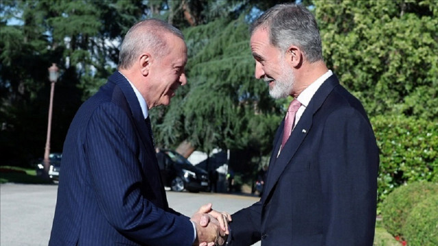 Turkish President Erdogan and King Felipe VI of Spain discuss Israeli atrocities in Gaza
