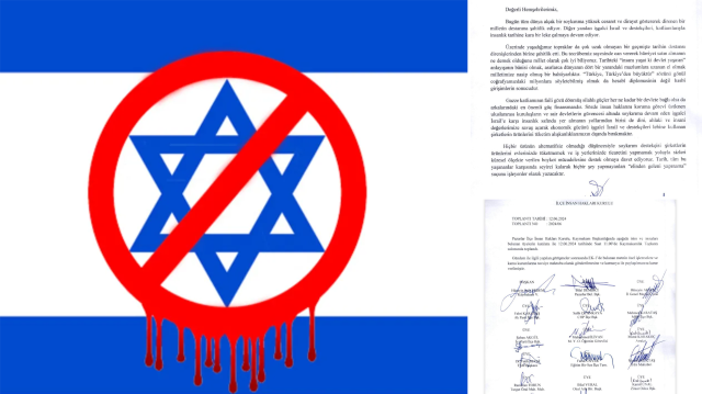 Pazarlar Kaymakamlığı tarafından yayımlanan 'İsrail destekçisi firmaların ürünlerini boykot' bildirisi.