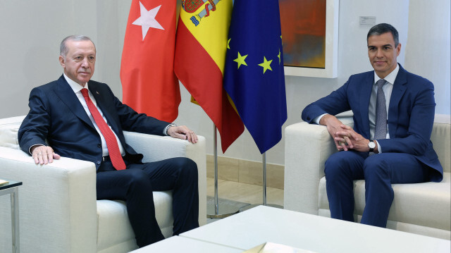 Le président de la République de Türkiye, Recep Tayyip Erdoğan et son homologue espagnol, Pedro Sánchez.