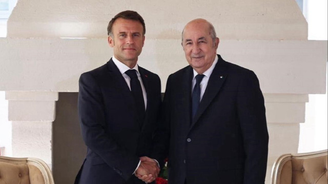 Le président algérien Abdelmadjid Tebboune et son homologue français Emmanuel Macron.