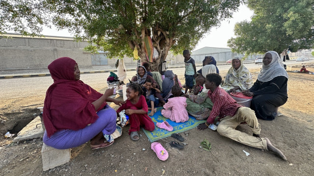 Réfugiés soudanais originaires du Darfour fuyant les combats dans la région.