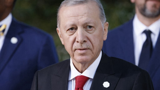 Le président turc Recep Tayyip Erdogan lors du sommet du G7 organisé par l'Italie, à Savelletri, le 14 juin 2024.