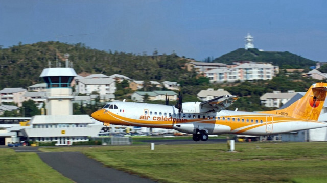 Un avion de la compagnie aérienne locale Air Caledonie (AirCal) décollant de l'aéroport Magenta de Nouméa, en Nouvelle-Calédonie, territoire français de l'océan Pacifique. (archive)