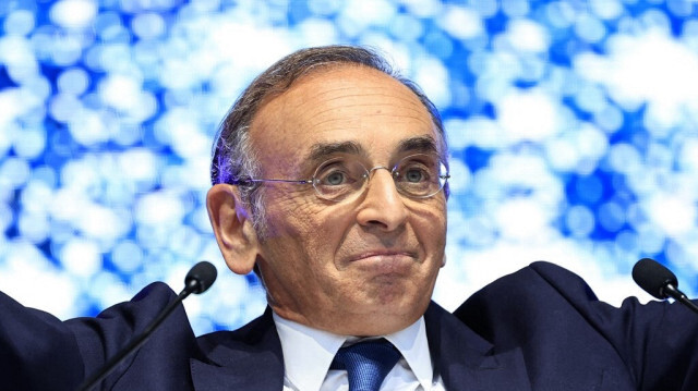 Le président du parti politique français d'extrême droite "Reconquete !", Éric Zemmour lors de la dernière réunion de campagne avant les élections du 9 juin, à Nice, dans le sud-est de la France, le 5 juin 2024.