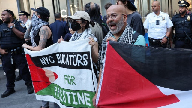 Manifestation en faveur de la Palestine, à New York, le 19 juin 2024.
