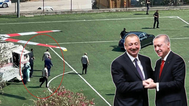 Cumhurbaşkanı Recep Tayyip Erdoğan, helikopterle Bodrum'a geldi. 