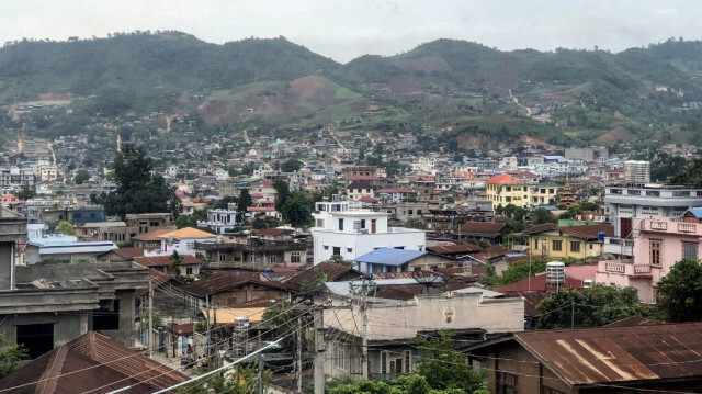 Une vue générale montre Lashio dans l'État Shan, au nord du Myanmar, le 18 juin 2024.