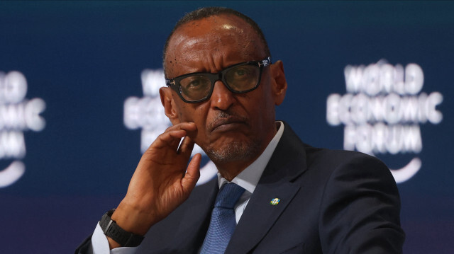 Le président du Rwanda, Paul Kagame, participant à une table ronde lors de la réunion spéciale du Forum économique mondial à Riyad, le 28 avril 2024.