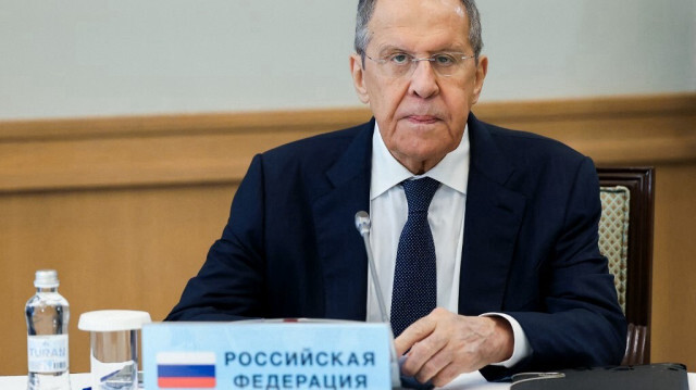 Le ministre russe des Affaires étrangères, Sergey Lavrov, participant à une réunion des ministres des Affaires étrangères de l'Organisation du traité de sécurité collective (ODKB) à Almaty, le 21 juin 2024.