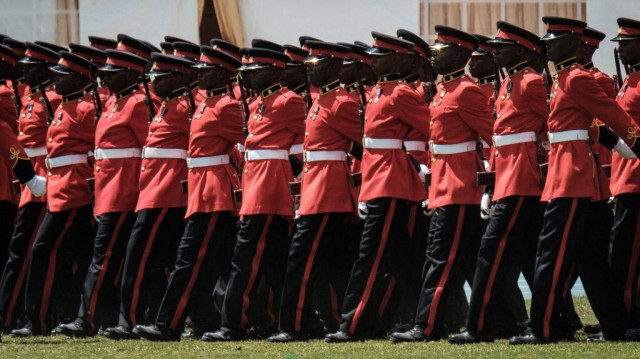 Des soldats kenyans lors d'une cérémonie à Nairobi, Kenya, le 28 novembre 2017. 