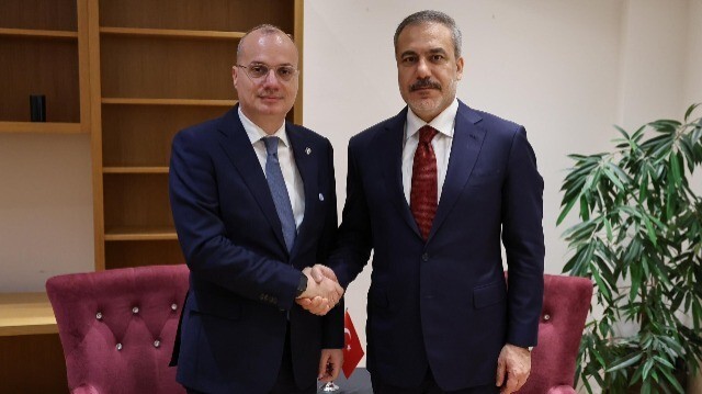  Dışişleri Bakanı Hakan Fidan ile Arnavutluk Avrupa ve Dışişleri Bakanı Igli Hasani 