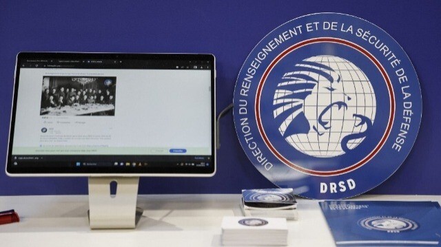 Le stand de la Direction du Renseignement et de la Sécurité de la Défense (DRSD) au salon Vivatech des startups et de l'innovation technologique à Paris, le 14 juin 2023.