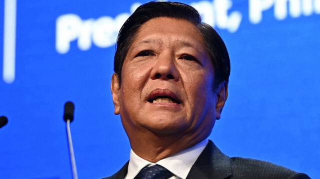 Le président philippin Ferdinand Marcos Jr. prononce un discours lors du 21e sommet du Shangri-La Dialogue à Singapour, le 31 mai 2024.