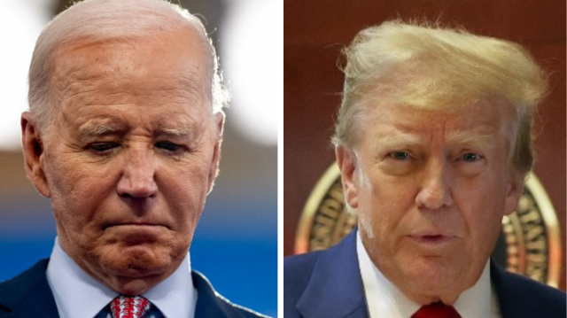 L'actuel et l'ancien président des États-Unis, Joe Biden et Donald Trump.