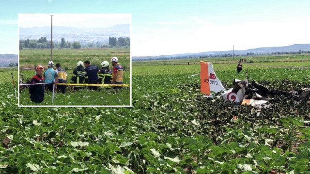 Kayseri'de SF-260D tipi eğitim uçağı kaza kırıma uğradı.