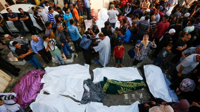 Les corps des Palestiniens tués lors des attaques israéliennes dans la Bande de Gaza, le 05 juin 2024.