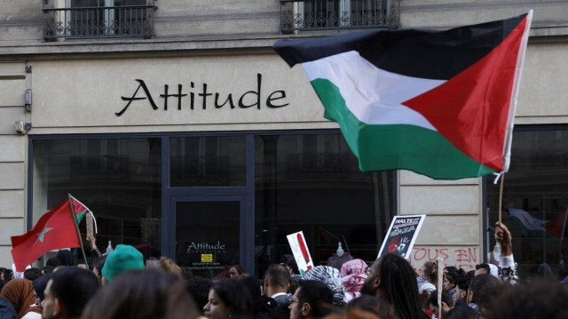 Une manifestation organisée par l'organisation française "France Palestine Solidarité" en soutien aux Palestiniens, à Paris, le 27 mai 2024.