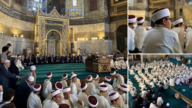 Hafızlara çeşitli hediyelerin verildiği programın sonunda Cumhurbaşkanı Erdoğan, hafızlarla hatıra fotoğrafı çektirdi.