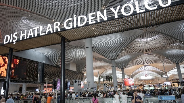 Une vue du terminal des départs internationaux à l'aéroport d'Istanbul, le 14 juin 2024. 