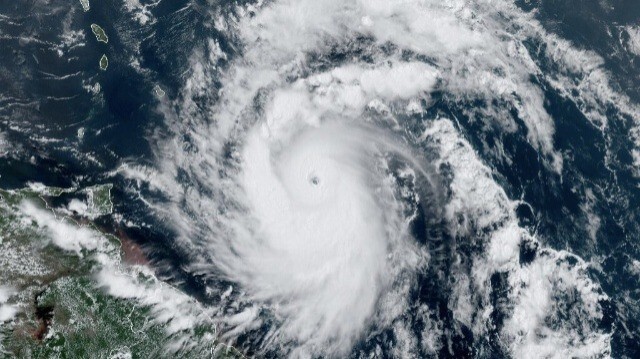 L'ouragan Béryl à 17h50 UTC le 30 juin 2024.