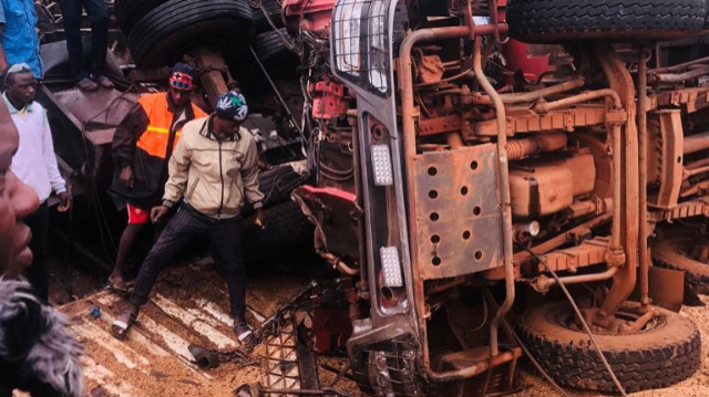 Au moins 13 morts après l’accident de la route survenu à Saloya une localité située entre les sous préfectures de Marela et Kalia dans la préfecture de Faranah, le 30 juin 2024. 