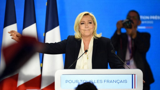 La présidente du parti français Rassemblement Narional, Marine Le Pen.