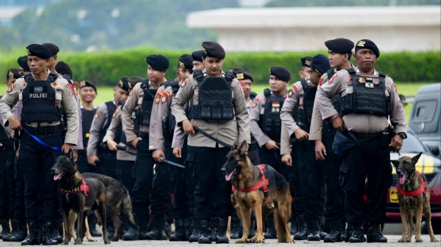 La police indonésienne K9.