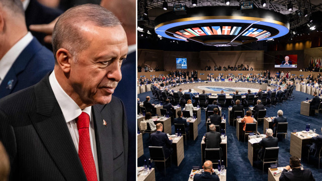 Cumhurbaşkanı Recep Tayyip Erdoğan NATO Zirvesi'nde.