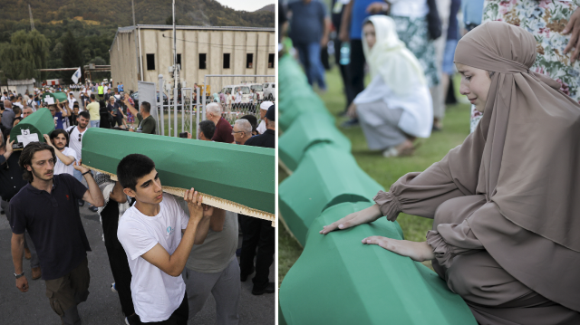 1995'te Sırplar tarafından gerçekleştirilen Srebrenitsa Soykırımı'nda hayatını kaybeden ve kimlikleri tespit edilen 14 kurban bugün düzenlenecek törenle toprağa verilecek.