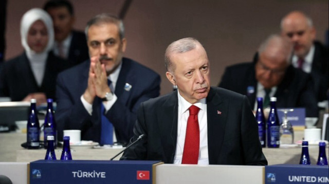 Le Président de la République de Türkiye, Recep Tayyip Erdogan a assisté à la session des chefs d'État et de gouvernement du Conseil atlantique de l'OTAN à Washington aux États-Unis, le 10 juillet 2024.