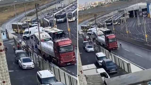 İETT otobüsü TIR'a çarptı