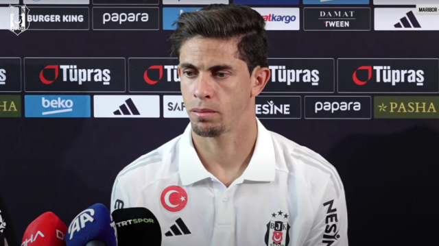 Le footballeur brésilien Gabriel Paulista, lors d'une conférence de presse sous les couleurs de Besiktas, le 12 juillet 2024.