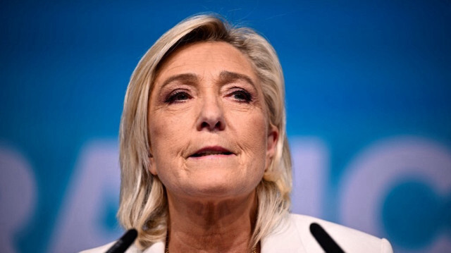 La présidente du groupe Rassemblement National à l'Assemblée Nationale, Marine Le Pen.