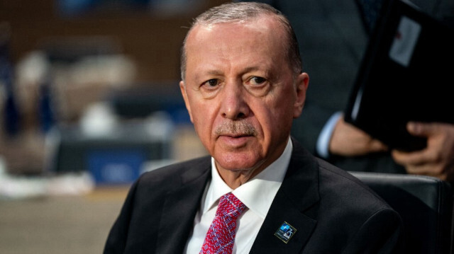 Le président de la République de Turquie, M. Recep Tayyip Erdogan, le 11 juillet 2024 à Washington (DC).