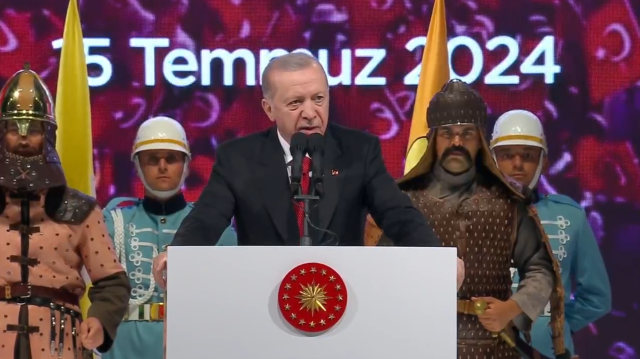 Cumhurbaşkanı Erdoğan açıklama yapıyor.