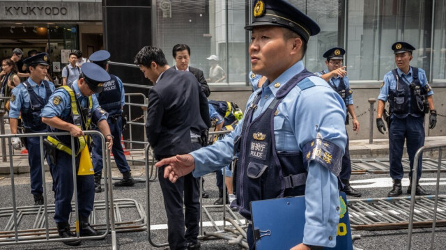 Des policiers à Tokyo.